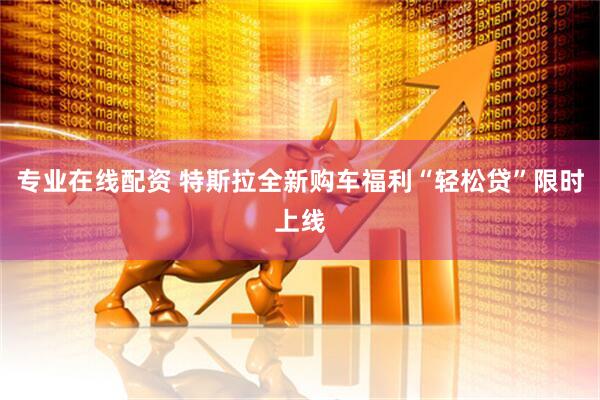 专业在线配资 特斯拉全新购车福利“轻松贷”限时上线